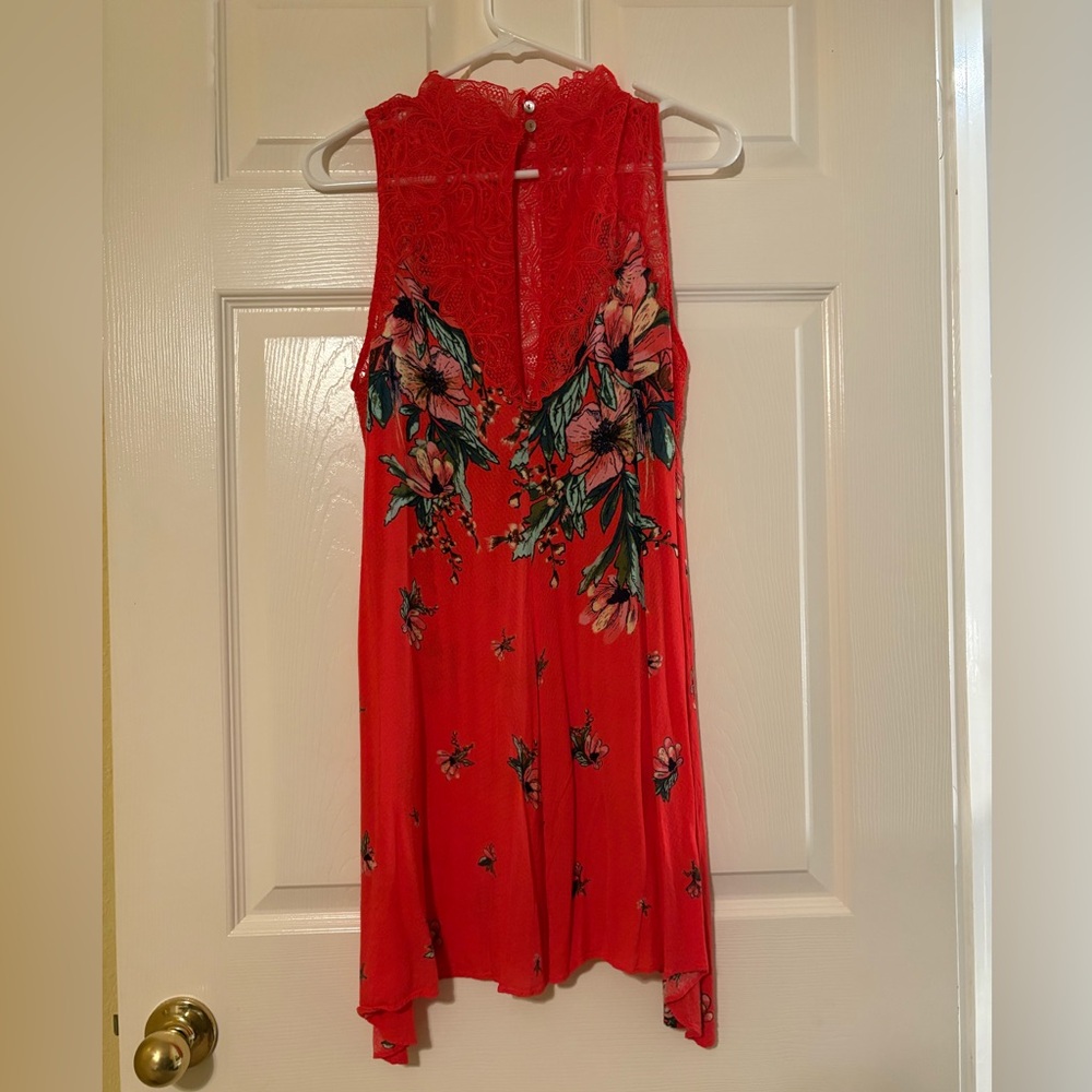 Free People Floral Lace Trim swim cover